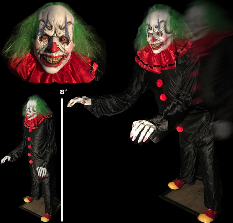 Giant Clown Reacher : Poison Props Animatronic Prop